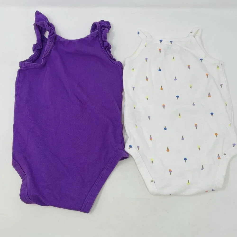 Carters Baby Girls Size 12‎ Months 6 Piece Bodysuits & Short Summer Set 1799